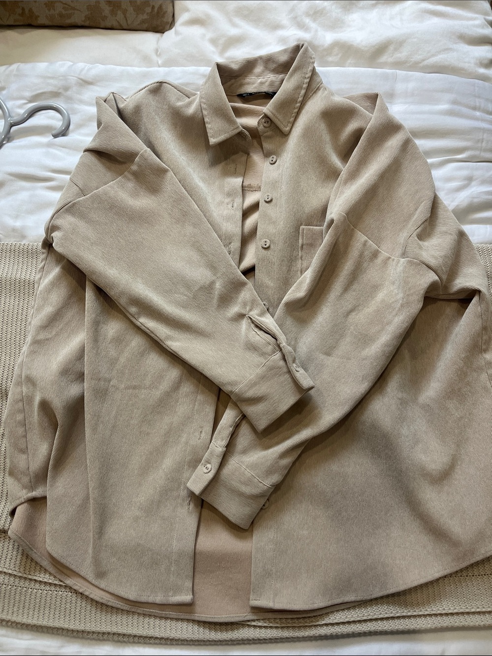 Light Beige Button-Up Shirt